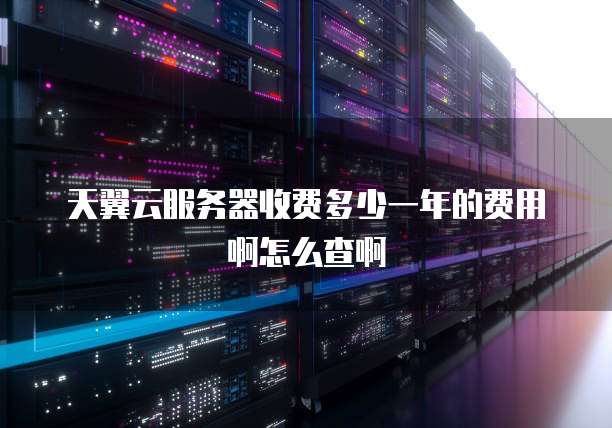 天翼云服务器收费多少一年的费用啊怎么查啊