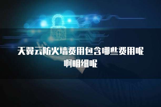 天翼云防火墙费用包含哪些费用呢啊明细呢