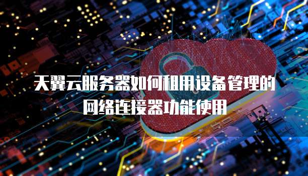 天翼云服务器如何租用设备管理的网络连接器功能使用