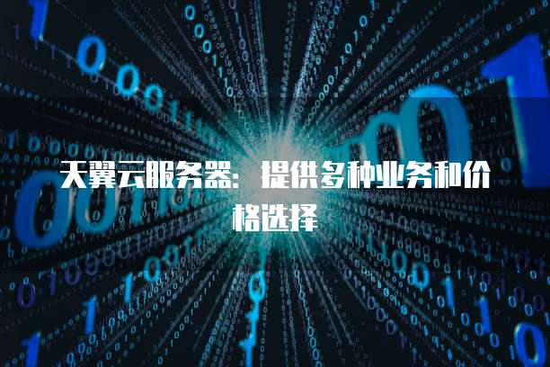 天翼云服务器:提供多种业务和价格选择
