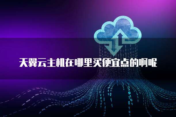 天翼云主机在哪里买便宜点的啊呢