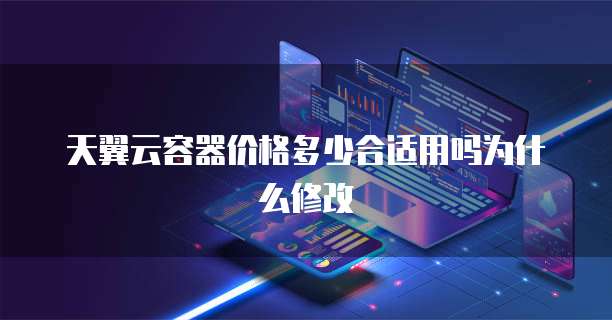 天翼云容器价格多少合适用吗为什么修改