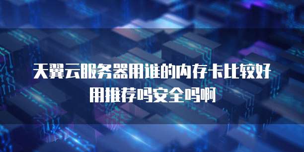 天翼云服务器用谁的内存卡比较好用推荐吗安全吗啊