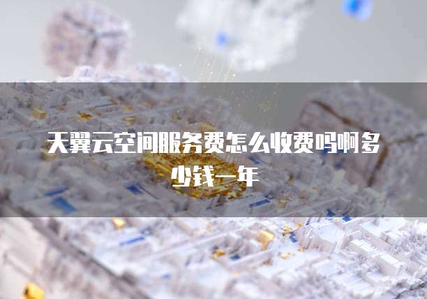 天翼云空间服务费怎么收费吗啊多少钱一年