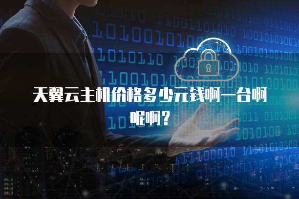 天翼云主机价格多少元钱啊一台啊呢啊?