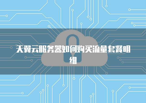 天翼云服务器如何购买流量套餐明细