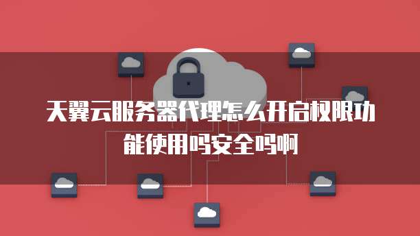 天翼云服务器代理怎么开启权限功能使用吗安全吗啊