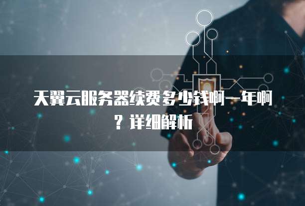 天翼云服务器续费多少钱啊一年啊？详细解析
