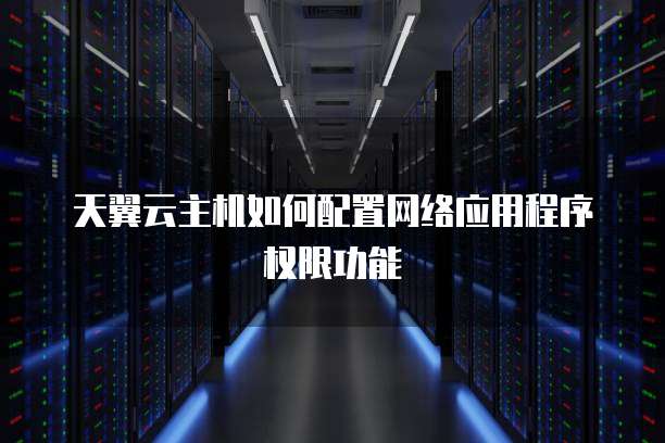 天翼云主机如何配置网络应用程序权限功能