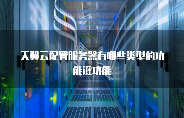 天翼云配置服务器有哪些类型的功能键功能