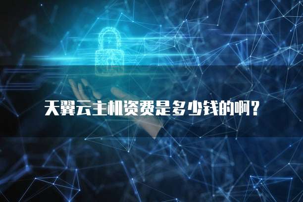 天翼云主机资费是多少钱的啊?
