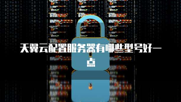 天翼云配置服务器有哪些型号好一点