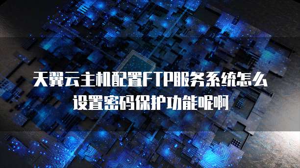 天翼云主机配置FTP服务系统怎么设置密码保护功能呢啊