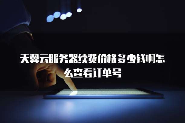天翼云服务器续费价格多少钱啊怎么查看订单号