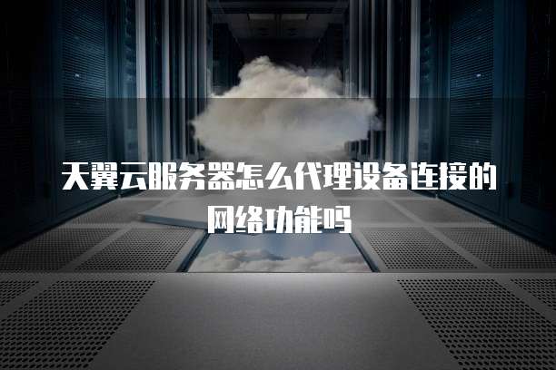 天翼云服务器怎么代理设备连接的网络功能吗