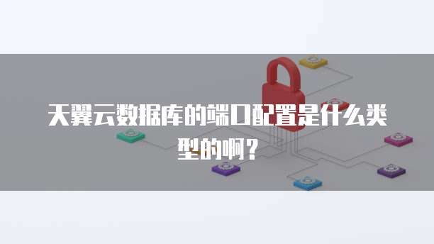 天翼云数据库的端口配置是什么类型的啊？