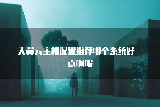 天翼云主机配置推荐哪个系统好一点啊呢