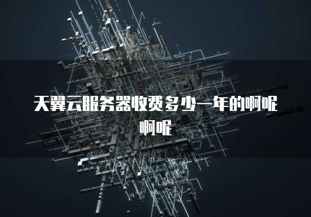 天翼云服务器收费多少一年的啊呢啊呢