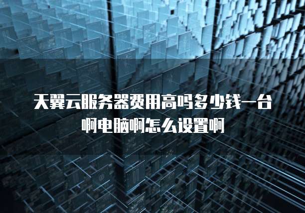 天翼云服务器费用高吗多少钱一台啊电脑啊怎么设置啊