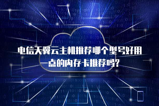 电信天翼云主机推荐哪个型号好用一点的内存卡推荐吗?