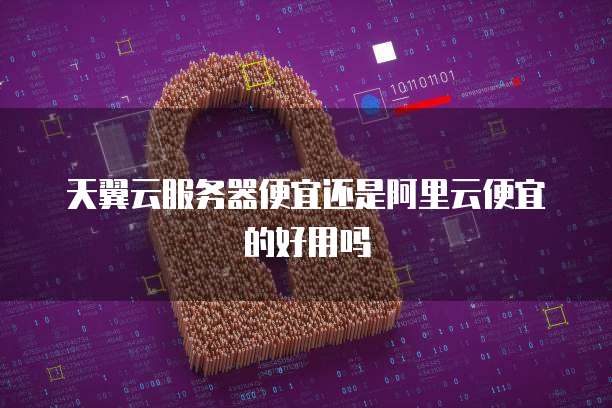 天翼云服务器便宜还是阿里云便宜的好用吗