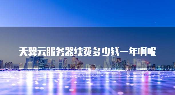 天翼云服务器续费多少钱一年啊呢