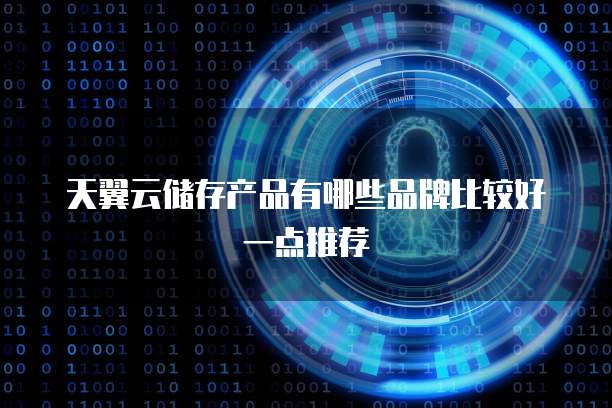 天翼云储存产品有哪些品牌比较好一点推荐
