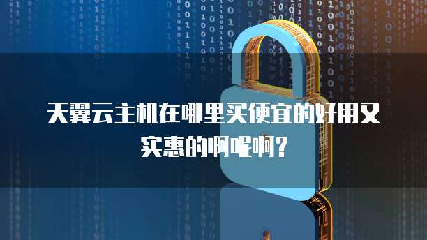 天翼云主机在哪里买便宜的好用又实惠的啊呢啊?