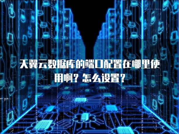 天翼云数据库的端口配置在哪里使用啊?怎么设置?