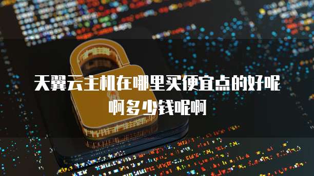 天翼云主机在哪里买便宜点的好呢啊多少钱呢啊