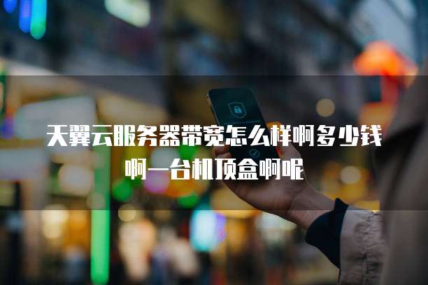 天翼云服务器带宽怎么样啊多少钱啊一台机顶盒啊呢