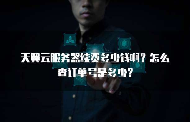 天翼云服务器续费多少钱啊?怎么查订单号是多少?