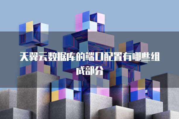 天翼云数据库的端口配置有哪些组成部分