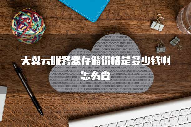 天翼云服务器存储价格是多少钱啊怎么查