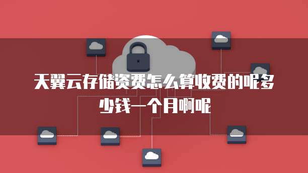 天翼云存储资费怎么算收费的呢多少钱一个月啊呢