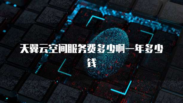 天翼云空间服务费多少啊一年多少钱