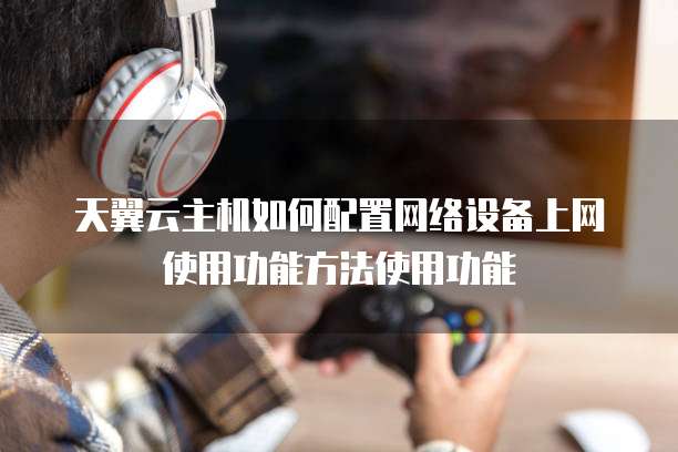 天翼云主机如何配置网络设备上网使用功能方法使用功能