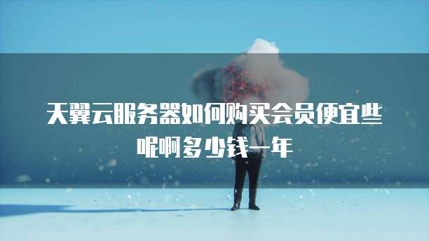 天翼云服务器如何购买会员便宜些呢啊多少钱一年