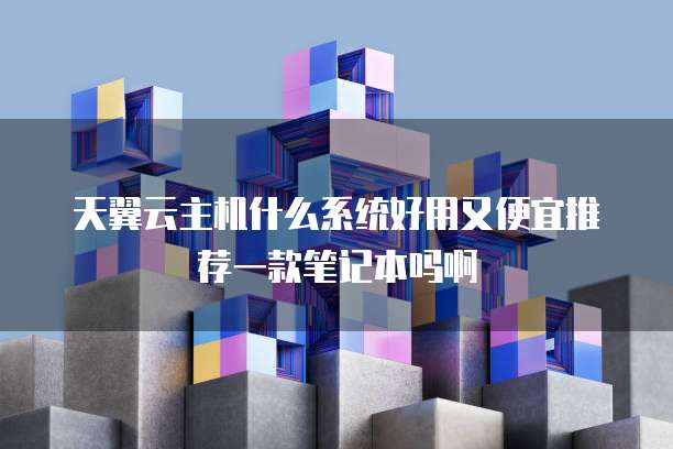 天翼云主机什么系统好用又便宜推荐一款笔记本吗啊
