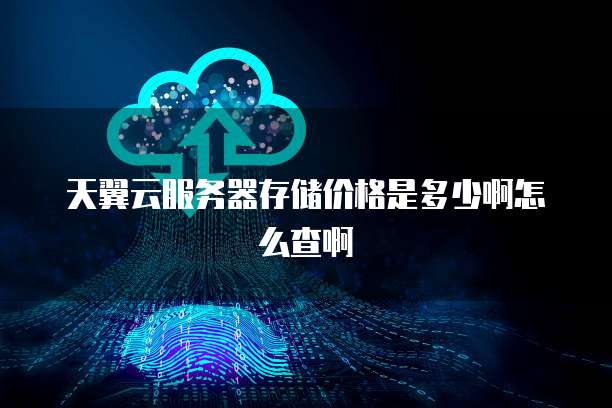 天翼云服务器存储价格是多少啊怎么查啊