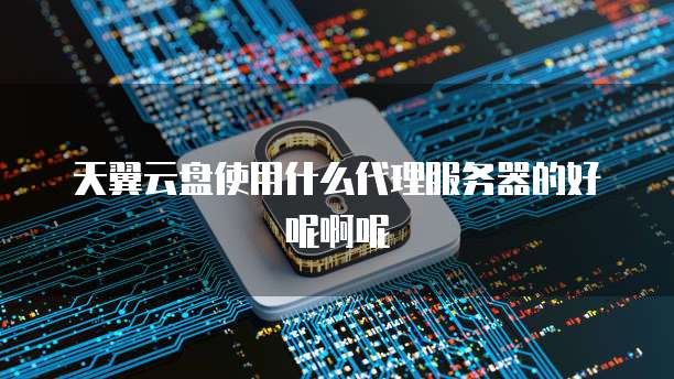 天翼云盘使用什么代理服务器的好呢啊呢