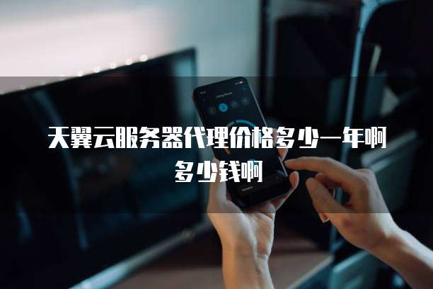 天翼云服务器代理价格多少一年啊多少钱啊