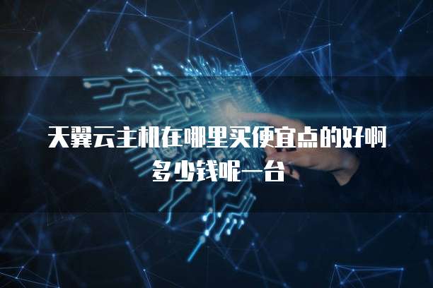 天翼云主机在哪里买便宜点的好啊多少钱呢一台