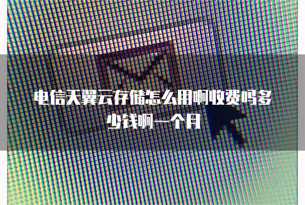 电信天翼云存储怎么用啊收费吗多少钱啊一个月
