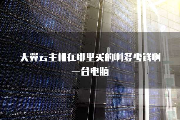 天翼云主机在哪里买的啊多少钱啊一台电脑