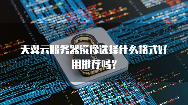 天翼云服务器镜像选择什么格式好用推荐吗？