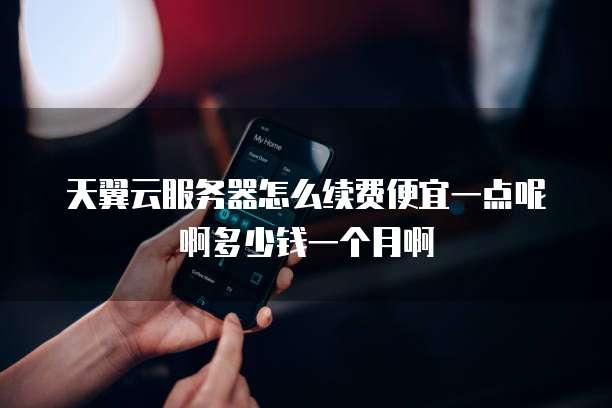 天翼云服务器怎么续费便宜一点呢啊多少钱一个月啊