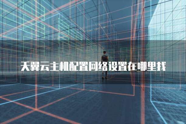 天翼云主机配置网络设置在哪里找