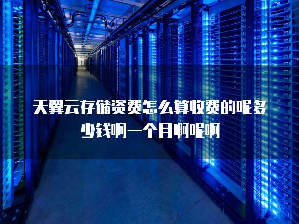 天翼云存储资费怎么算收费的呢多少钱啊一个月啊呢啊