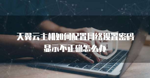 天翼云主机如何配置网络设置密码显示不正确怎么办